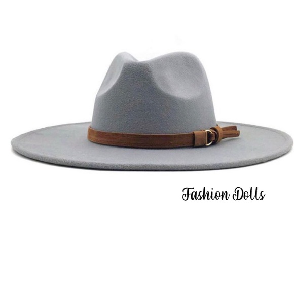Dandy Life Pinched Wide Brim Hat New-Light Grey - Picture 1 of 11